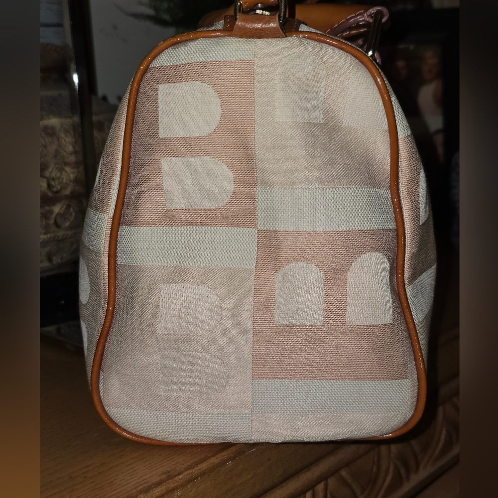 Bally Vintage Canvas 2-Way Boston Satchel W/ Leather Trim. EUC - Picture 4 of 16